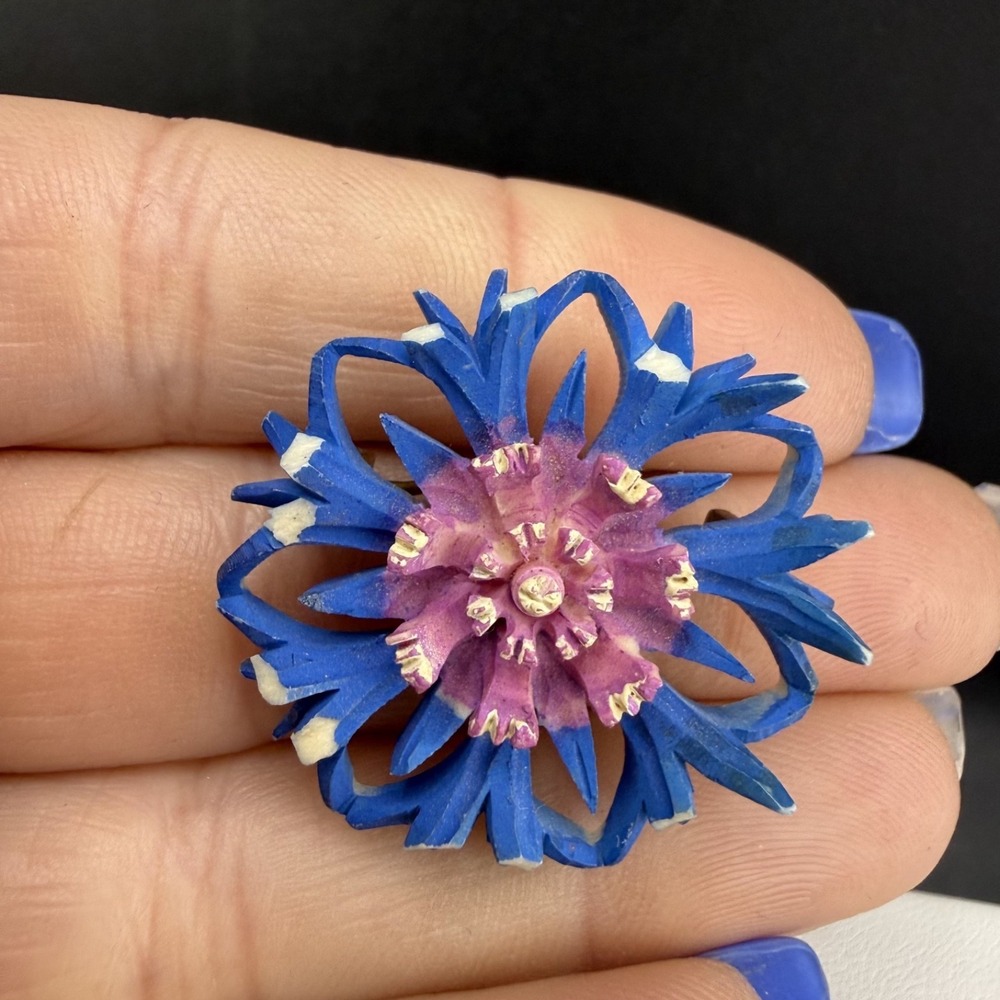 Vintage Celluloid Brooch Flower